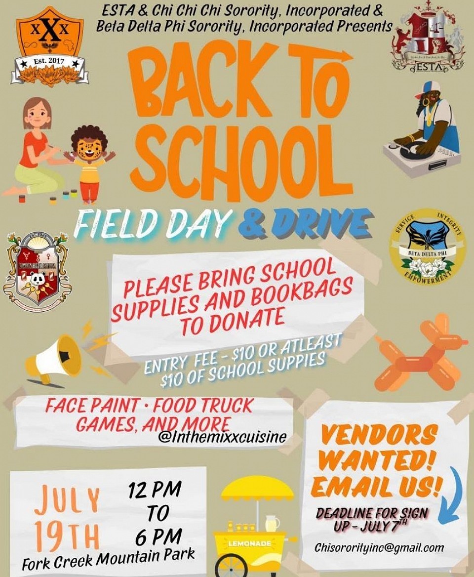 Back to School Field Day and Drive